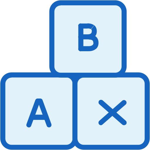 bloque abecedario Generic Outline Color icono