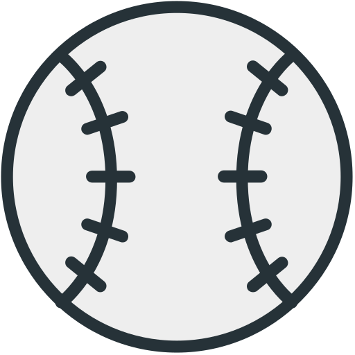 Baseball ball Generic Outline Color icon