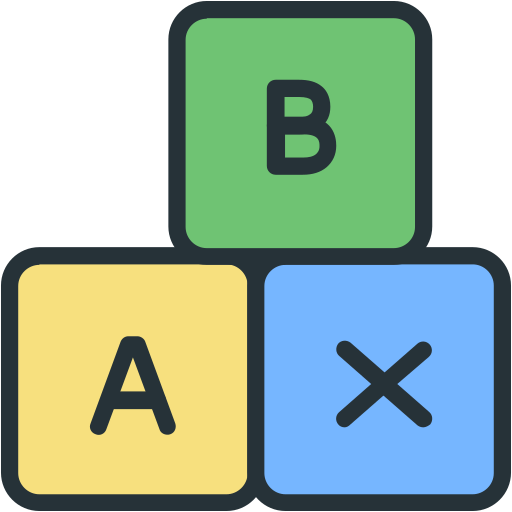 abc 블록 Generic Outline Color icon