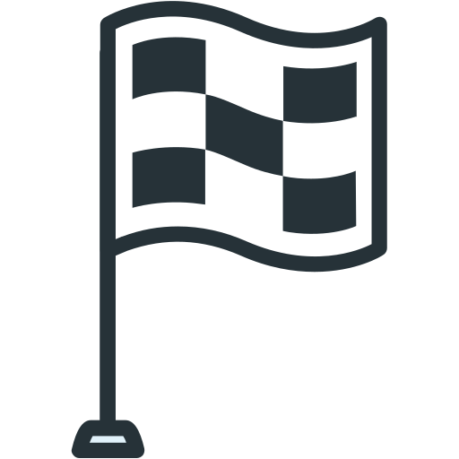 bandera de carreras Generic Outline Color icono