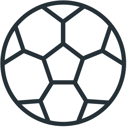 balón de fútbol Generic Outline Color icono