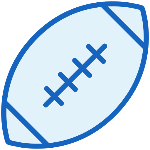 piłka do rugby Generic Outline Color ikona