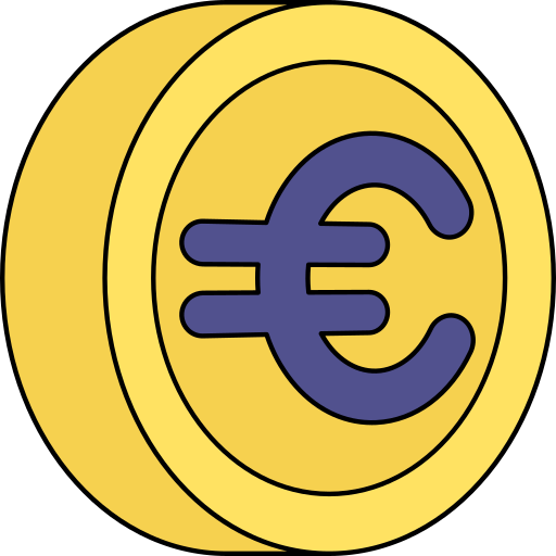 euro Generic Thin Outline Color Ícone