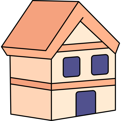House Generic Thin Outline Color icon