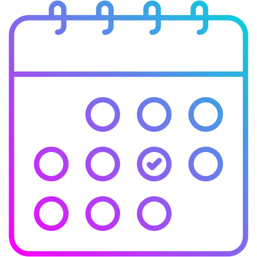 calendrier Generic Gradient Icône