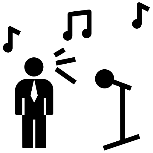 chanteur Generic Glyph Icône