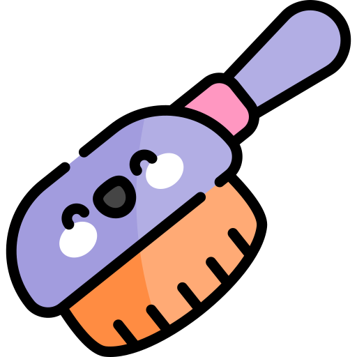 cepillo Kawaii Lineal color icono