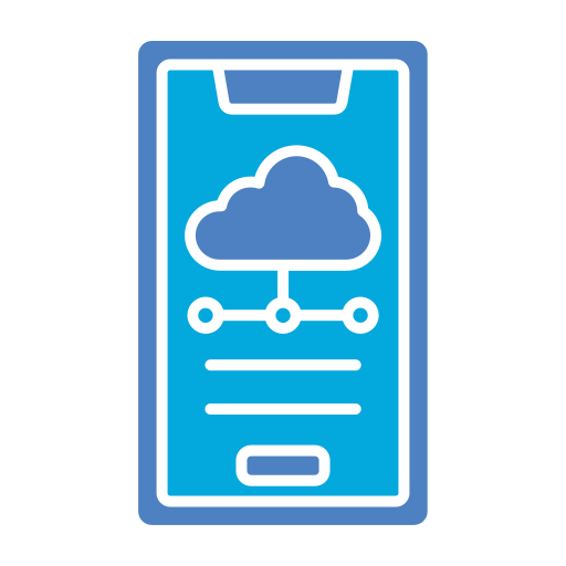 Мобильное облако Generic Blue иконка