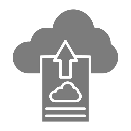 caricamento su cloud Generic Grey icona