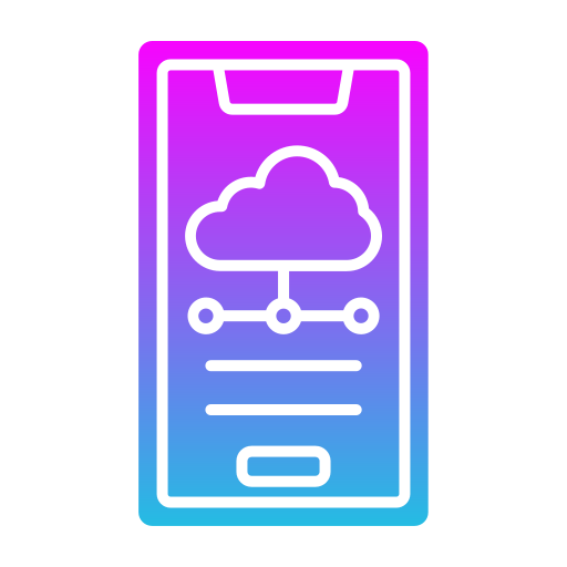 mobiele wolk Generic Flat Gradient icoon