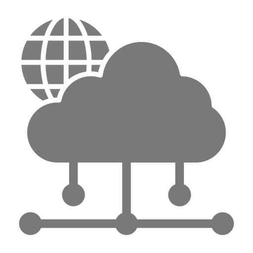 réseau cloud Generic Grey Icône
