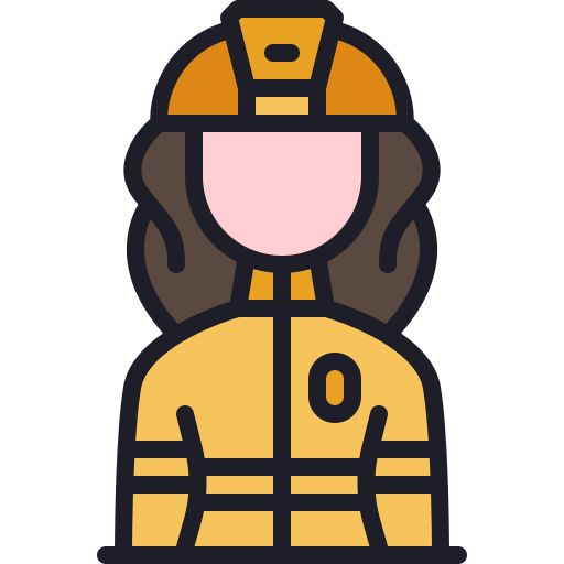 Firewoman Generic Outline Color icon