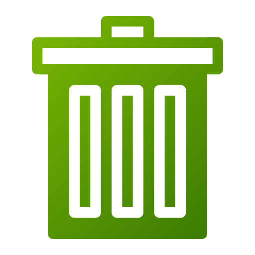 cubo de basura Generic Flat Gradient icono