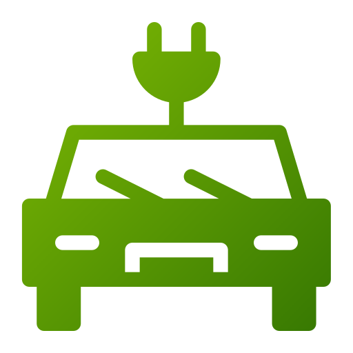 elektrische auto Generic Flat Gradient icoon