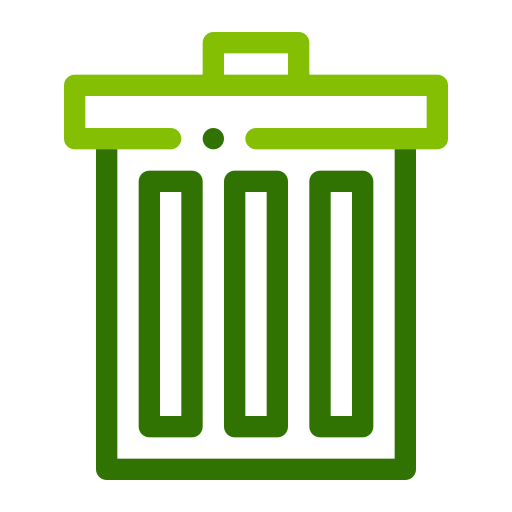 cubo de basura Generic Outline Color icono