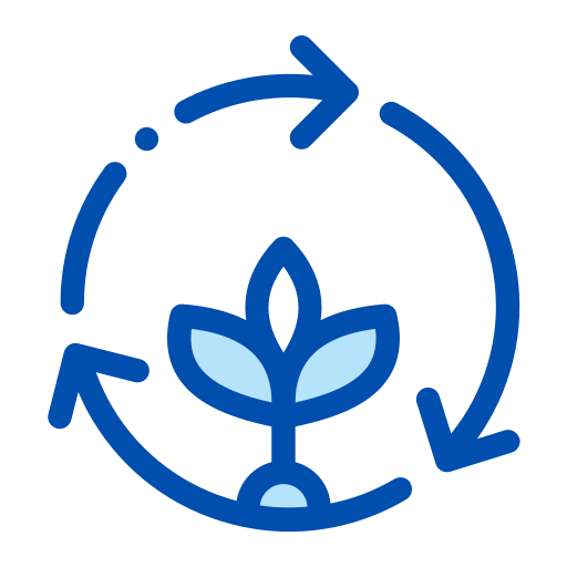 símbolo de reciclagem Generic Blue Ícone