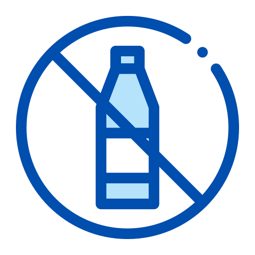 pas de bouteilles en plastique Generic Blue Icône