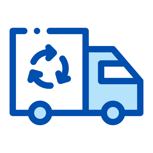 camion di riciclaggio Generic Blue icona