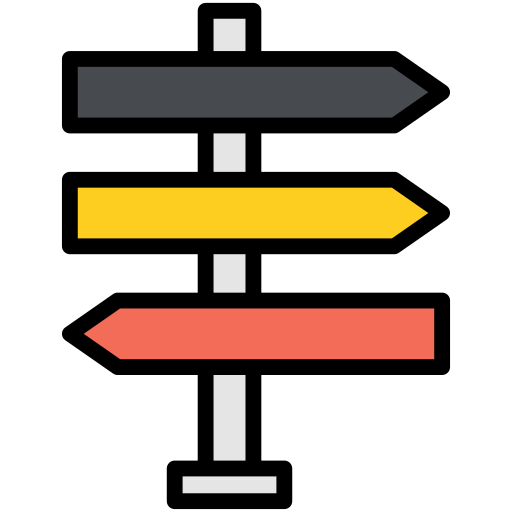 방향 표시 Generic Outline Color icon