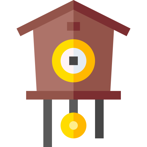 Cuckoo clock Basic Straight Flat icon