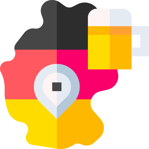 독일 지도 Basic Straight Flat icon