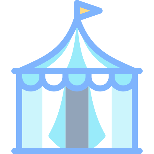텐트 Detailed color Lineal color icon