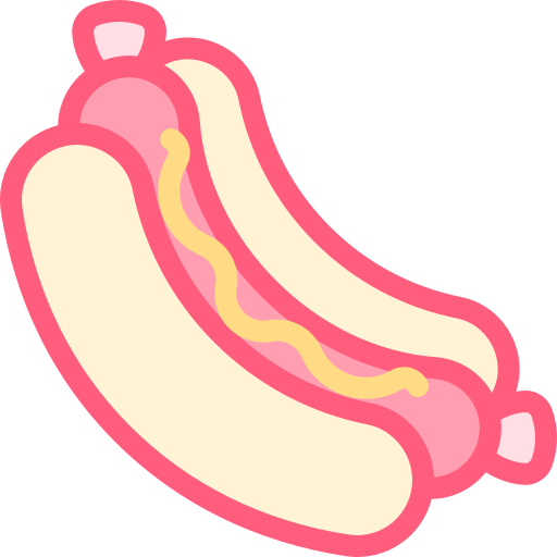 Hot dog Detailed color Lineal color icon