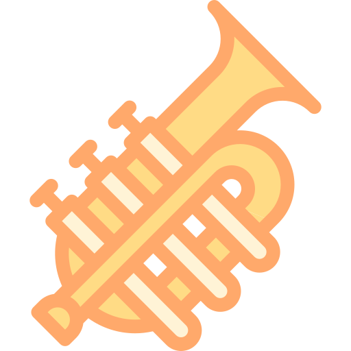 Trumpet Detailed color Lineal color icon