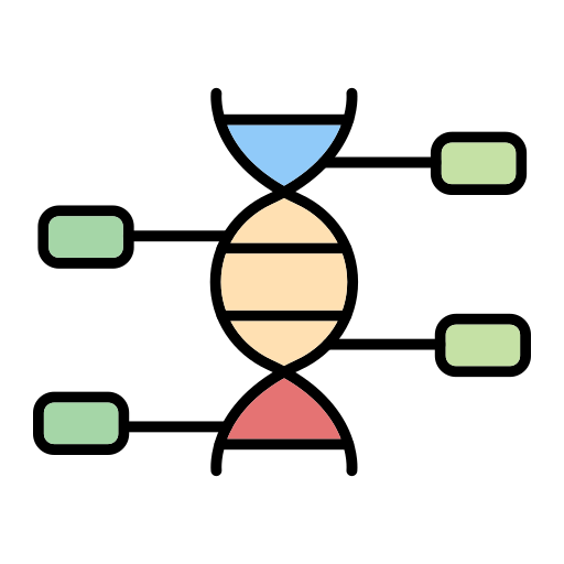 유전자 Generic Outline Color icon