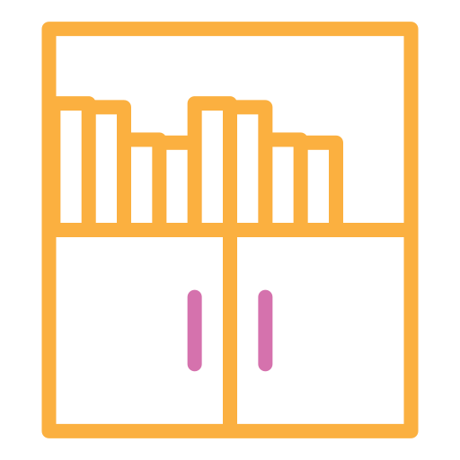 книжная полка Generic Outline Color иконка