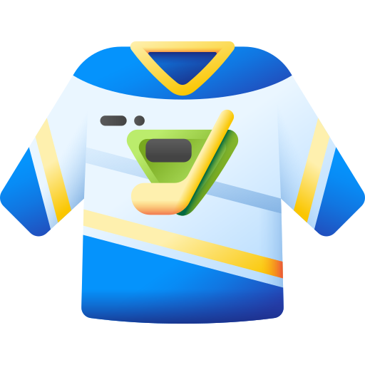 jersey de hockey 3D Color icono