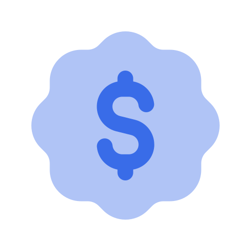 badge-dollar Generic Blue Icône