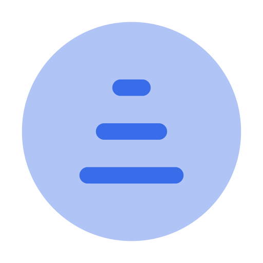 오름차순 정렬 Generic Blue icon
