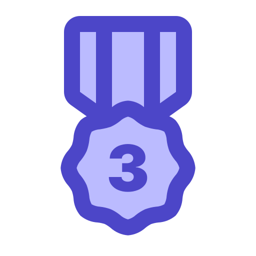 Bronze medal Generic Blue icon
