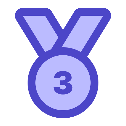 bronzen medaille Generic Blue icoon