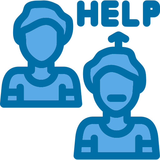 Ask for help Generic Blue icon
