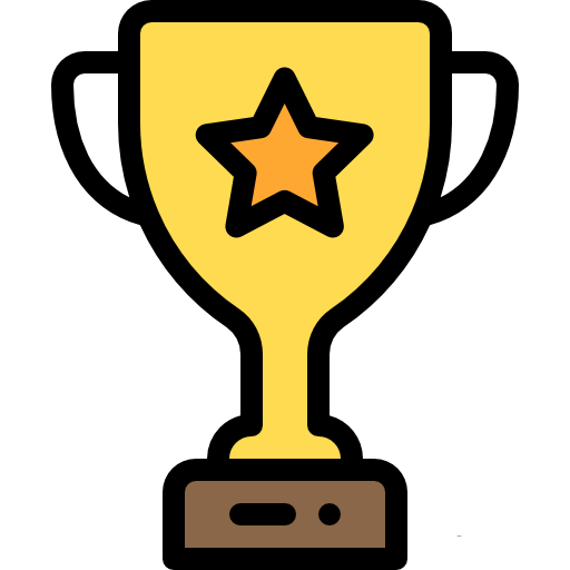 Trophy Detailed Rounded Lineal color icon