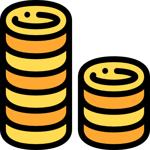 Coins Detailed Rounded Lineal color icon