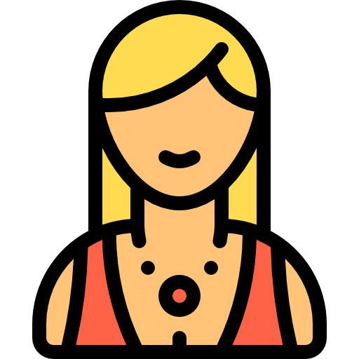 Lady Detailed Rounded Lineal color icon