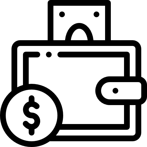 portemonnee Detailed Rounded Lineal icoon