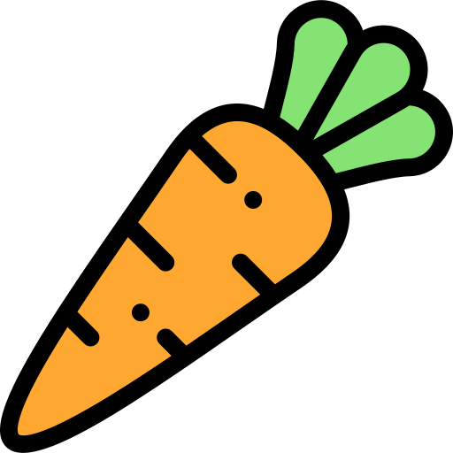 Морковь Detailed Rounded Lineal color иконка