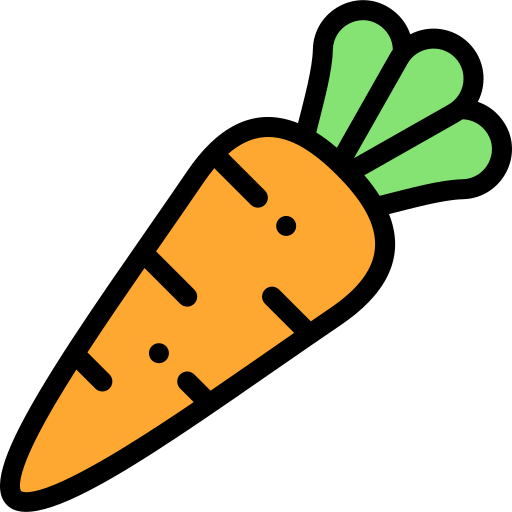 Carrot Detailed Rounded Lineal color icon