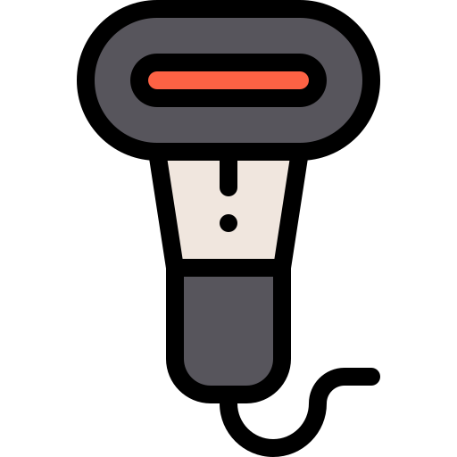 Barcode scanner Detailed Rounded Lineal color icon