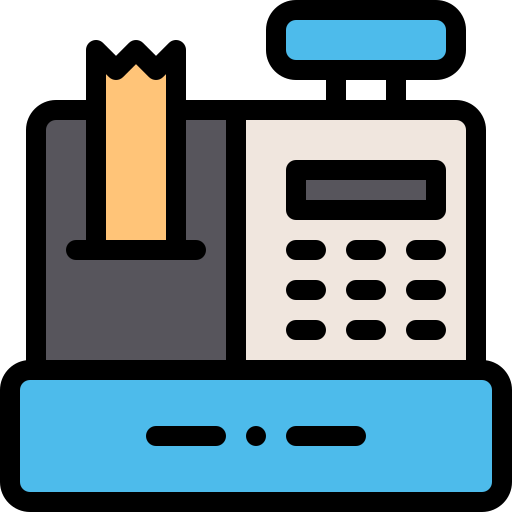 kasse Detailed Rounded Lineal color icon