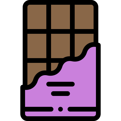 Chocolate bar Detailed Rounded Lineal color icon