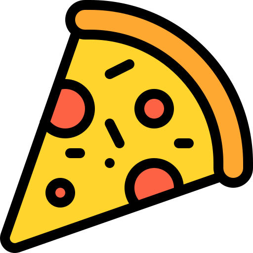 pizza stück Detailed Rounded Lineal color icon
