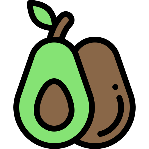 avocado Detailed Rounded Lineal color icon