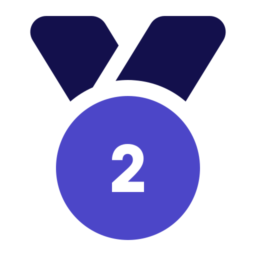 medalla de plata Generic Flat icono