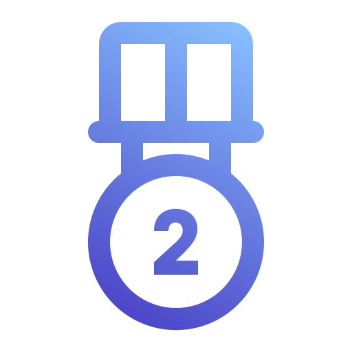 silbermedaille Generic Gradient icon