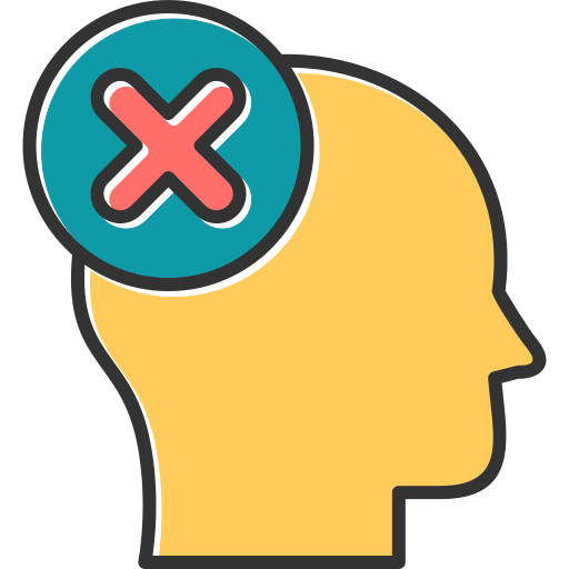 Negative thinking Generic Color Omission icon